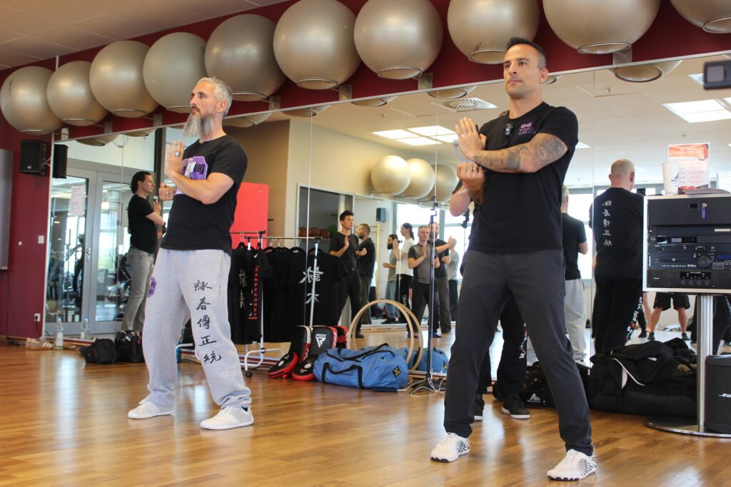Miguel Munoz Bauer and Nima King taking a class